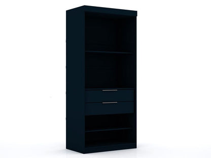 Manhattan Comfort - Mulberry Closet with 2 Drawers in Tatiana Midnight Blue - 109GMC4 veiw 2