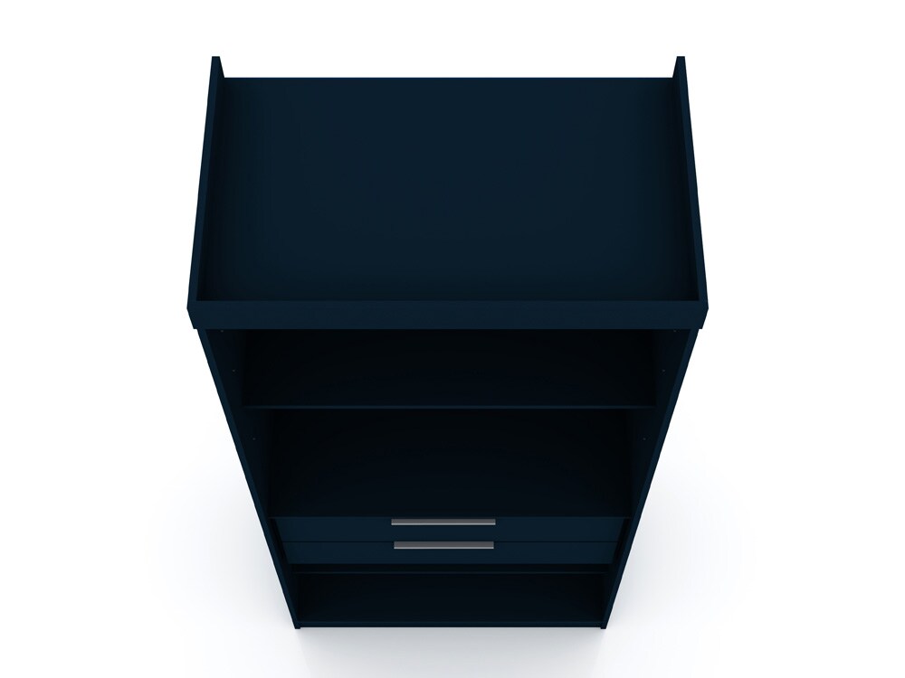 Manhattan Comfort - Mulberry Closet with 2 Drawers in Tatiana Midnight Blue - 109GMC4 veiw 5