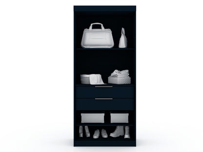 Manhattan Comfort - Mulberry Closet with 2 Drawers in Tatiana Midnight Blue - 109GMC4 veiw 8