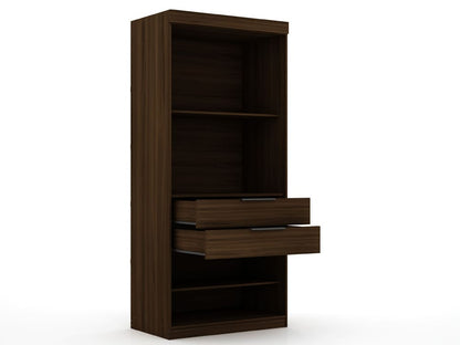 Manhattan Comfort - Mulberry Closet with 4 Drawers in Brown - Set of 2 - 112GMC5 veiw 3