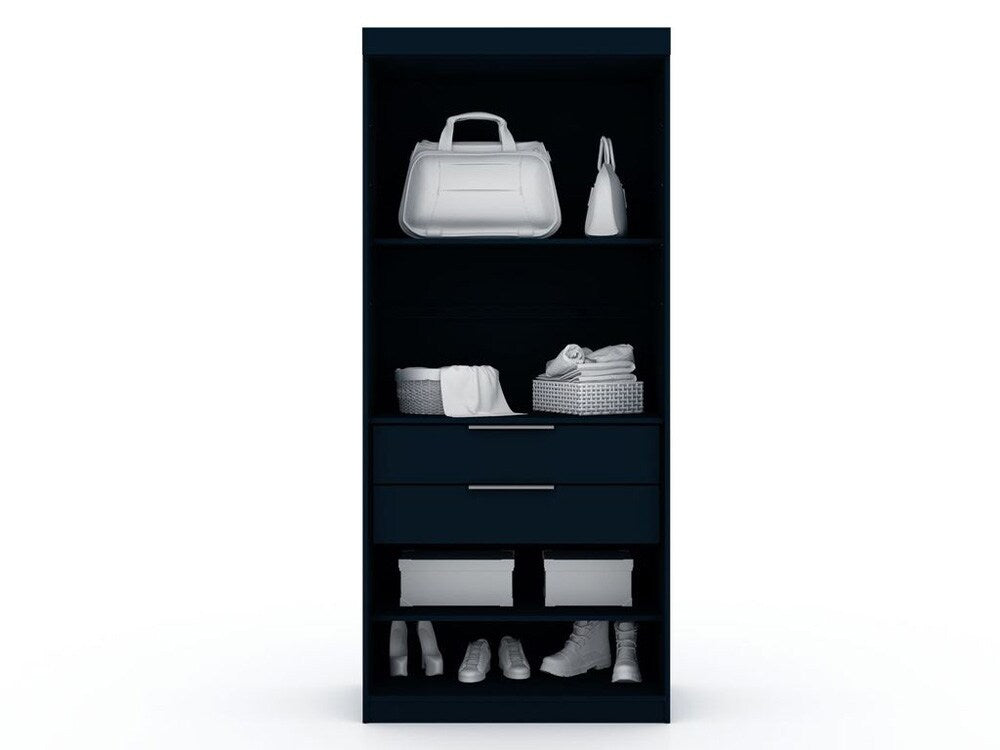 Manhattan Comfort - Mulberry Closet with 4 Drawers in Tatiana Midnight Blue - Set of 2 - 112GMC4 veiw 7