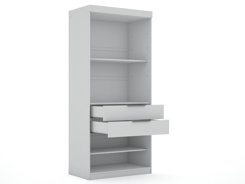 Manhattan Comfort - Mulberry Closet with 4 Drawers in White - Set of 2 - 112GMC1 veiw 3