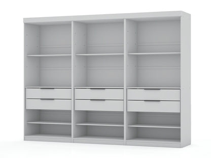 Manhattan Comfort - Mulberry Closet with 6 Drawers in White - Set of 3 - 113GMC1 veiw 1