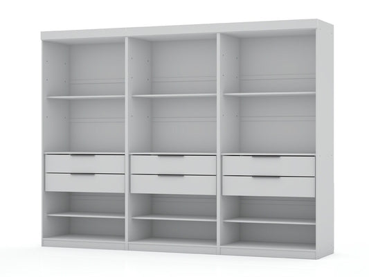 Manhattan Comfort - Mulberry Closet with 6 Drawers in White - Set of 3 - 113GMC1 veiw 1