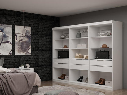 Manhattan Comfort - Mulberry Closet with 6 Drawers in White - Set of 3 - 113GMC1 veiw 8