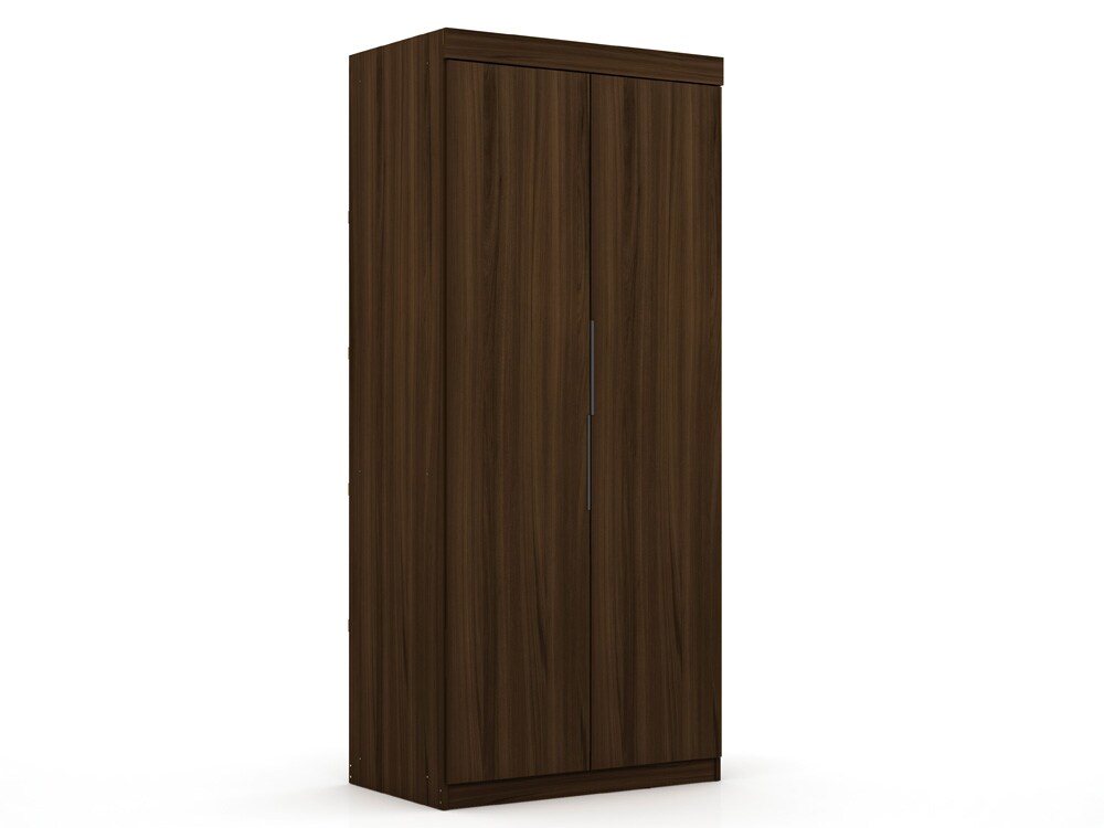 Manhattan Comfort - Mulberry Door Closet with 2 Drawers in Brown - 116GMC5 veiw 1