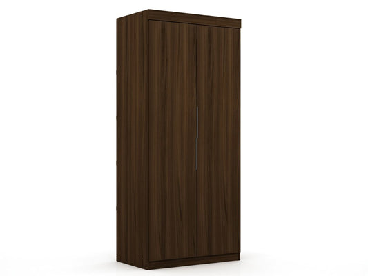 Manhattan Comfort - Mulberry Door Closet with 2 Drawers in Brown - 116GMC5 veiw 1