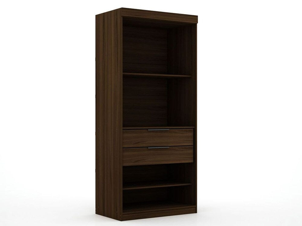 Manhattan Comfort - Mulberry Door Closet with 2 Drawers in Brown - 116GMC5 veiw 2