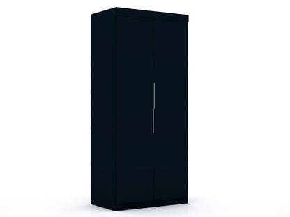 Manhattan Comfort - Mulberry Door Closet with 2 Drawers in Tatiana Midnight Blue - 116GMC4 veiw 1