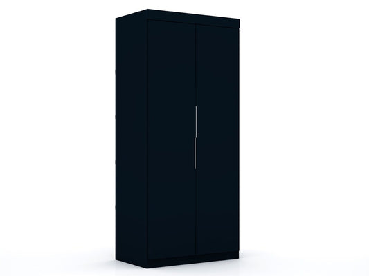 Manhattan Comfort - Mulberry Door Closet with 2 Drawers in Tatiana Midnight Blue - 116GMC4 veiw 1