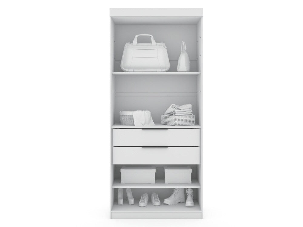 Manhattan Comfort - Mulberry Door Closet with 2 Drawers in White - 116GMC1 veiw 8