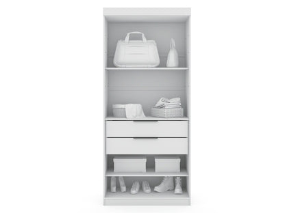 Manhattan Comfort - Mulberry Door Closet with 2 Drawers in White - 116GMC1 veiw 8