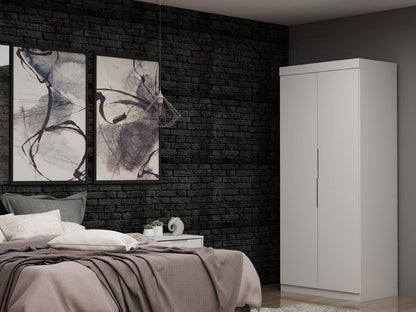 Manhattan Comfort - Mulberry Door Closet with 2 Drawers in White - 116GMC1 veiw 9