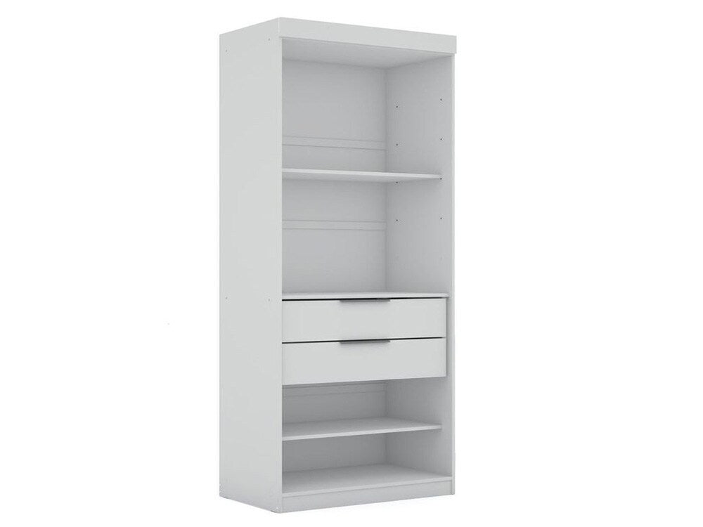 Manhattan Comfort - Mulberry Door Closet with 4 Drawers in White - Set of 2 - 121GMC1 veiw 2