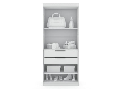 Manhattan Comfort - Mulberry Door Closet with 4 Drawers in White - Set of 2 - 121GMC1 veiw 7