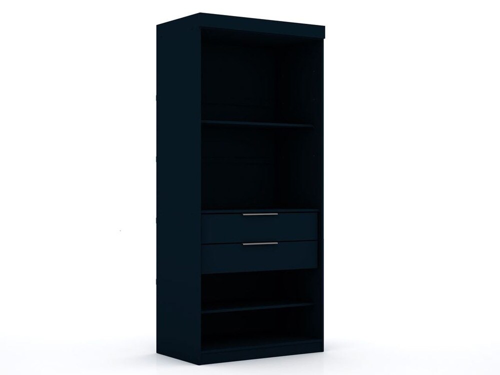 Manhattan Comfort - Mulberry Door Closet with 6 Drawers in Tatiana Midnight Blue - Set of 3 - 124GMC4 veiw 2