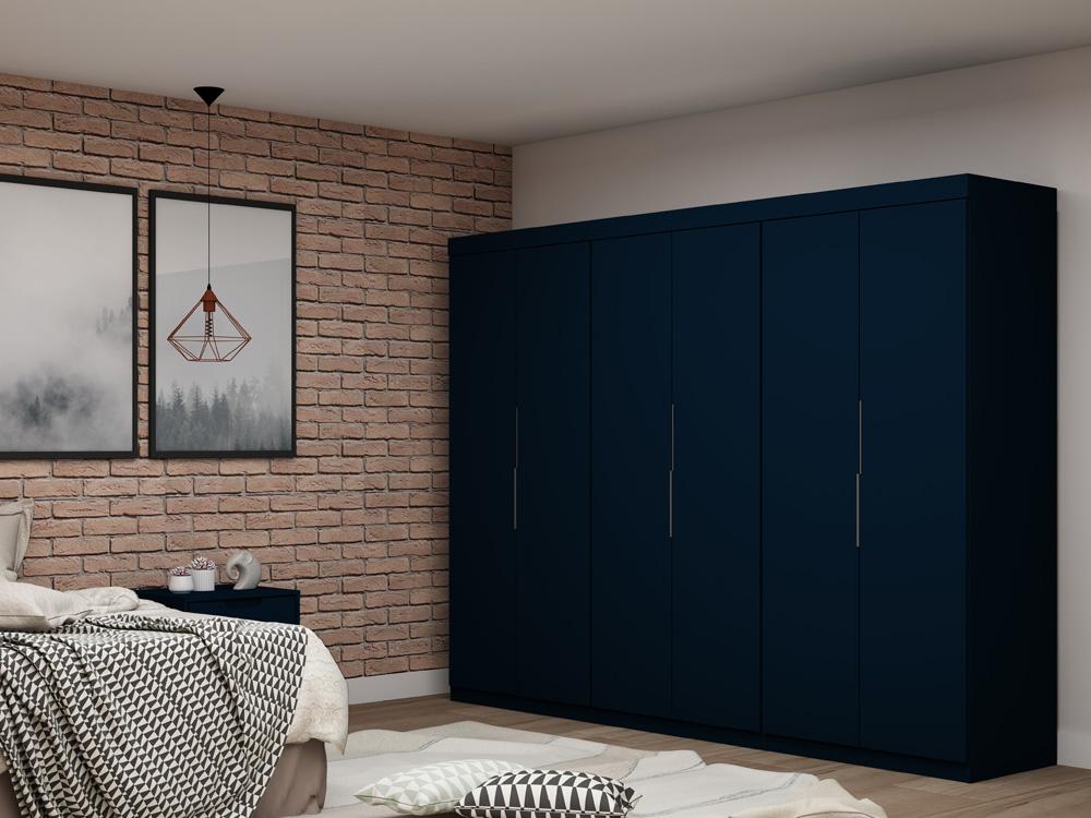 Manhattan Comfort - Mulberry Door Closet with 6 Drawers in Tatiana Midnight Blue - Set of 3 - 124GMC4 veiw 8