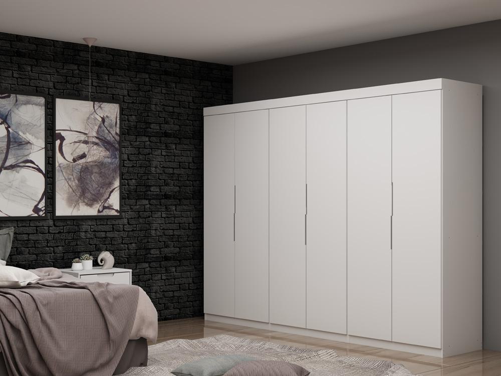 Manhattan Comfort - Mulberry Door Closet with 6 Drawers in White - Set of 3 - 124GMC1 veiw 8