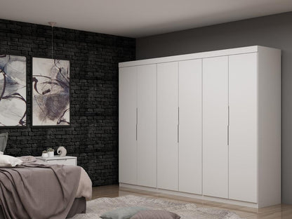 Manhattan Comfort - Mulberry Door Closet with 6 Drawers in White - Set of 3 - 124GMC1 veiw 8