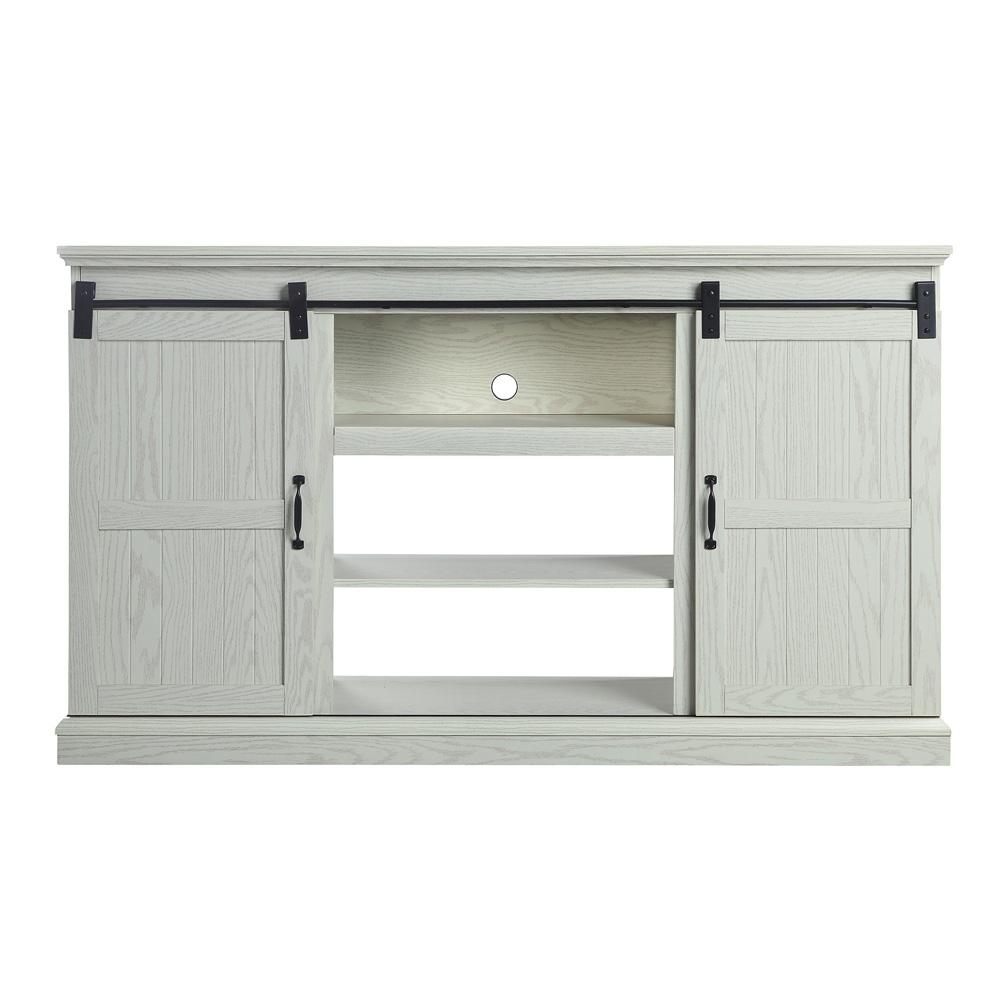 Manhattan Comfort - Myrtle TV Stand with 7 Fixed Shelves in Cream Oak - TVFP2-CR veiw 1