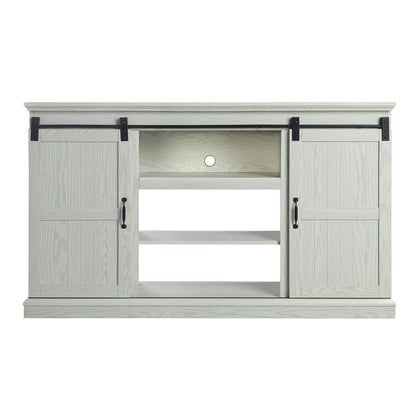 Manhattan Comfort - Myrtle TV Stand with 7 Fixed Shelves in Cream Oak - TVFP2-CR veiw 1
