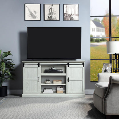 Manhattan Comfort - Myrtle TV Stand with 7 Fixed Shelves in Cream Oak - TVFP2-CR veiw 6