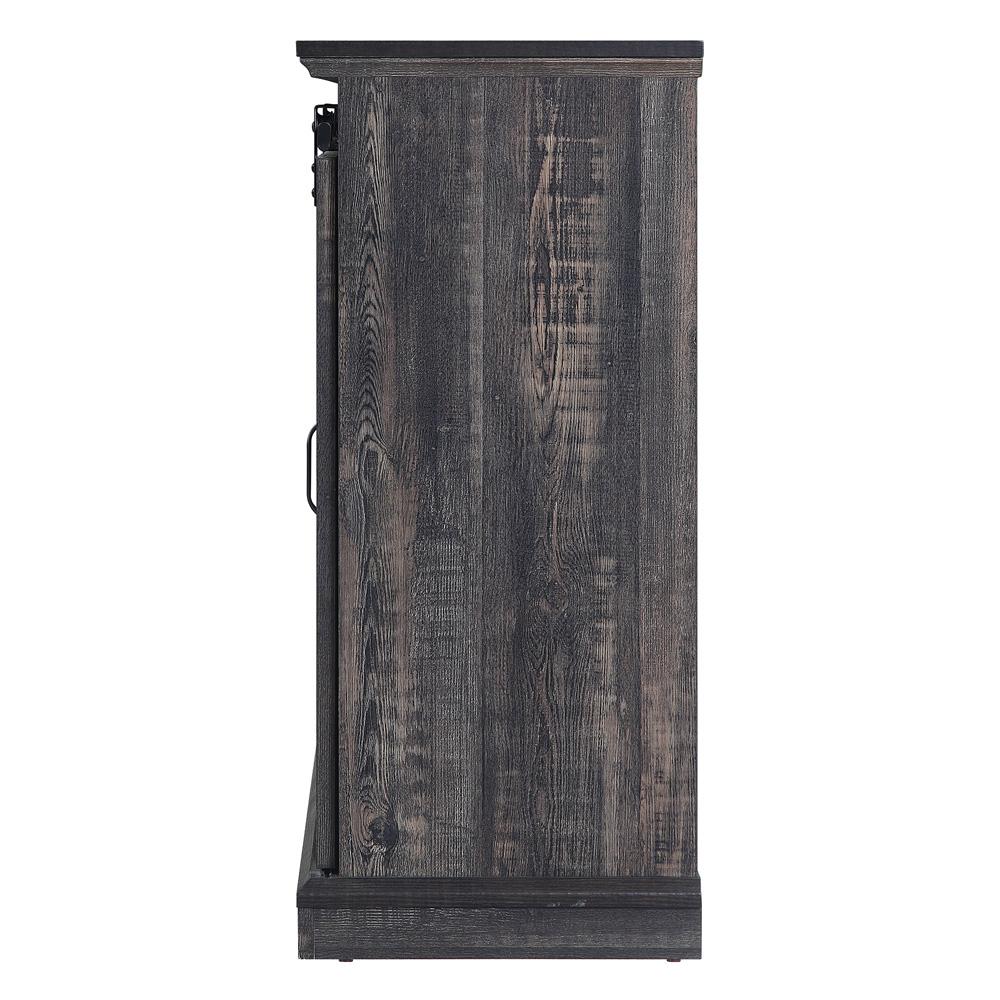 Manhattan Comfort - Myrtle TV Stand with 7 Fixed Shelves in Heavy Brown - TVFP2-BR veiw 3