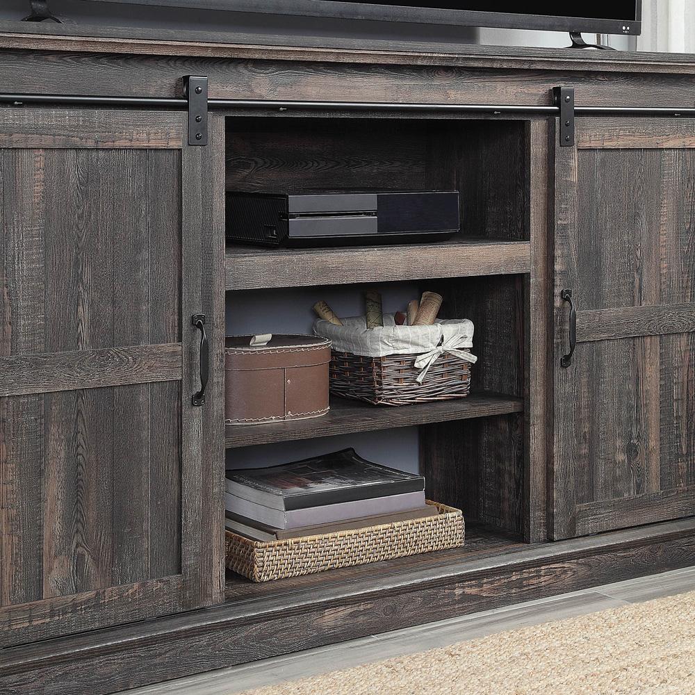 Manhattan Comfort - Myrtle TV Stand with 7 Fixed Shelves in Heavy Brown - TVFP2-BR veiw 7