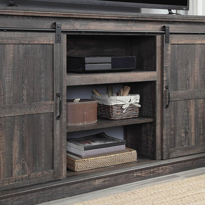Manhattan Comfort - Myrtle TV Stand with 7 Fixed Shelves in Heavy Brown - TVFP2-BR veiw 7
