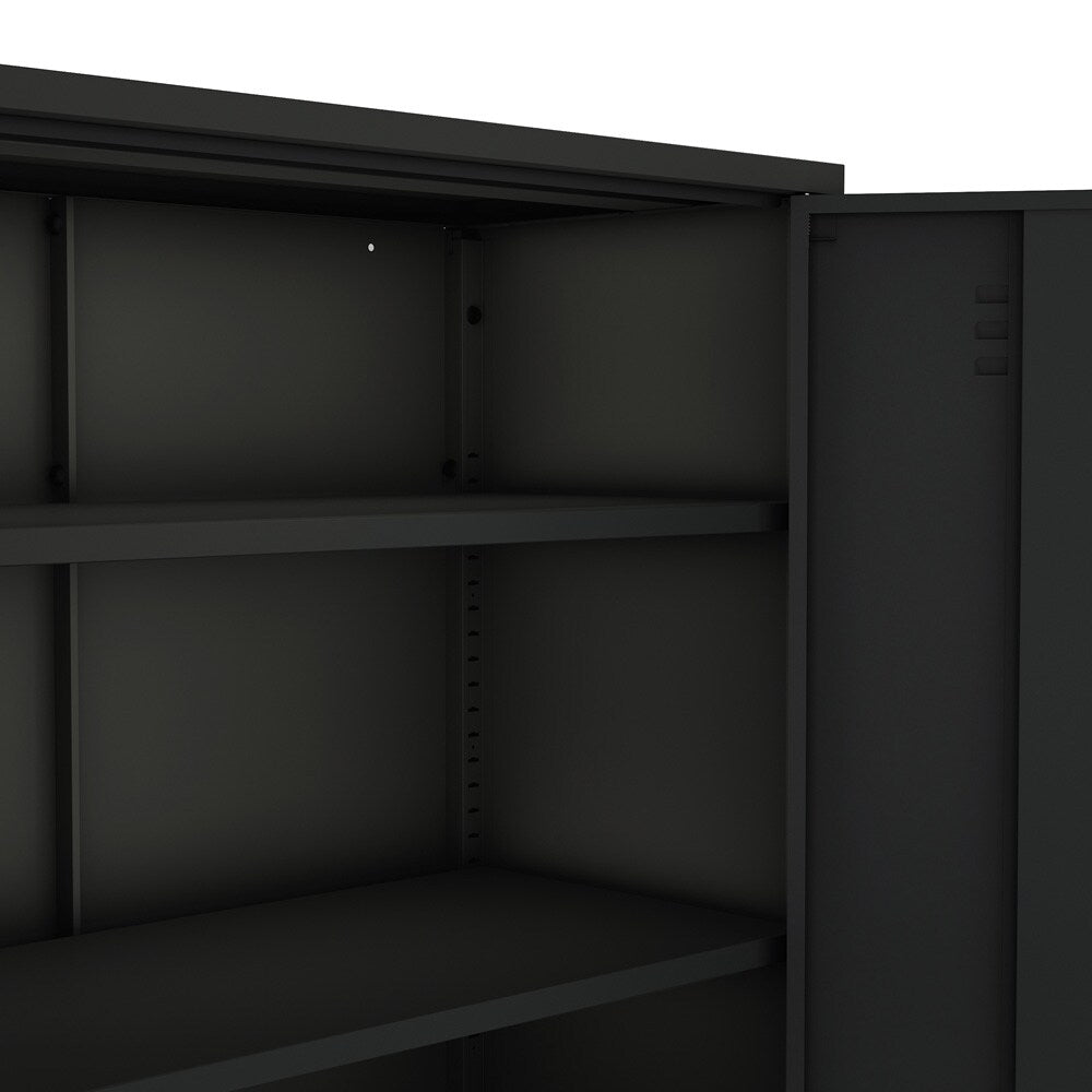 Manhattan Comfort - Naomi 31.5 Accent Cabinet with 3 Adjustable Shelves in Black - AF006-BK veiw 7