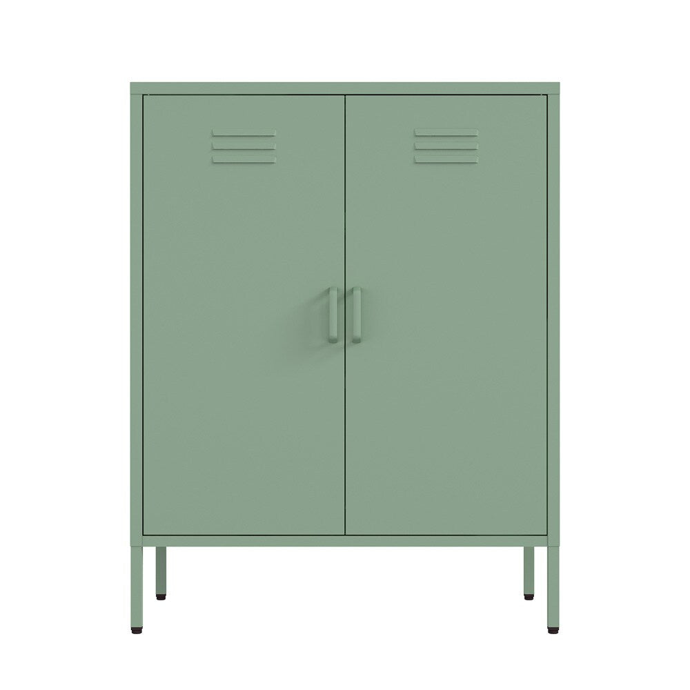 Manhattan Comfort - Naomi 31.5 Accent Cabinet with 3 Adjustable Shelves in Green - AF006-GR veiw 1