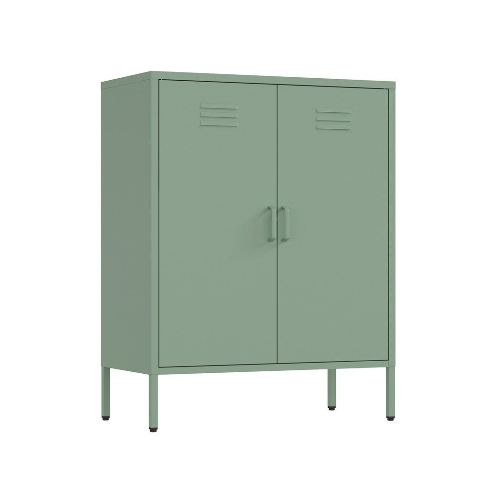 Manhattan Comfort - Naomi 31.5 Accent Cabinet with 3 Adjustable Shelves in Green - AF006-GR veiw 2