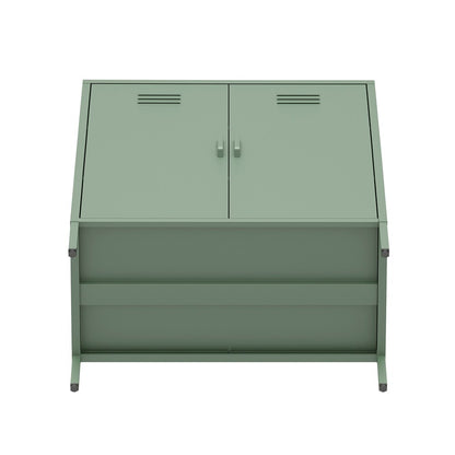 Manhattan Comfort - Naomi 31.5 Accent Cabinet with 3 Adjustable Shelves in Green - AF006-GR veiw 6