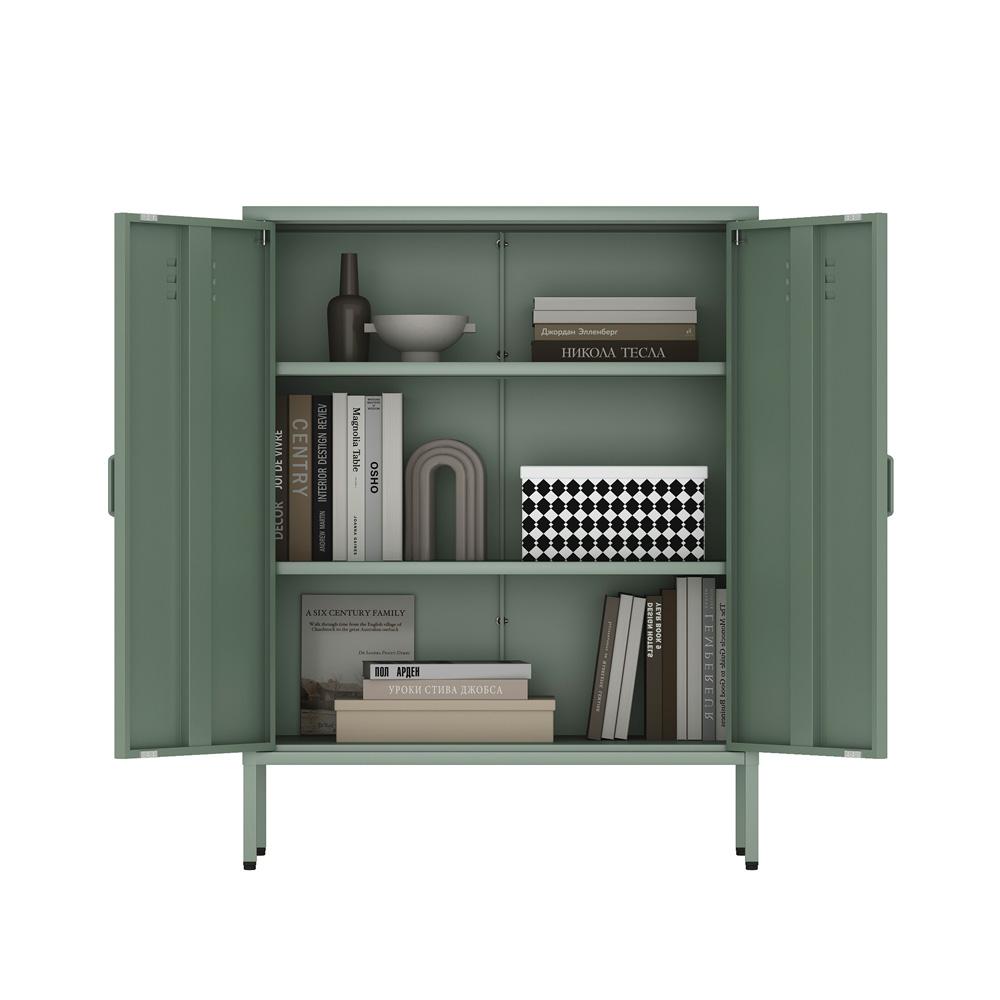 Manhattan Comfort - Naomi 31.5 Accent Cabinet with 3 Adjustable Shelves in Green - AF006-GR veiw 8