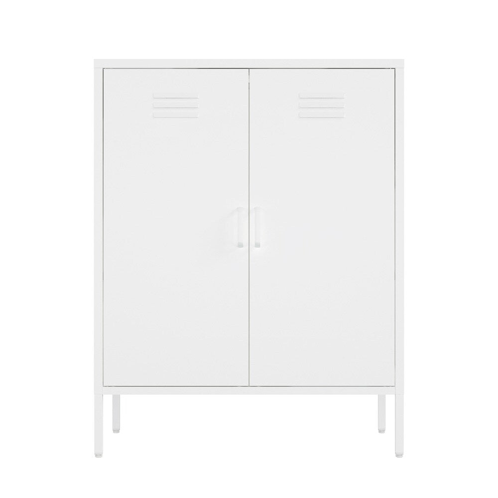Manhattan Comfort - Naomi 31.5 Accent Cabinet with 3 Adjustable Shelves in White - AF006-WH veiw 1