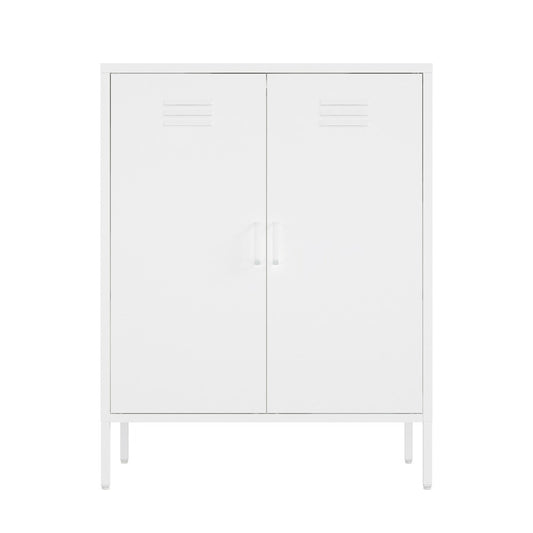 Manhattan Comfort - Naomi 31.5 Accent Cabinet with 3 Adjustable Shelves in White - AF006-WH veiw 1