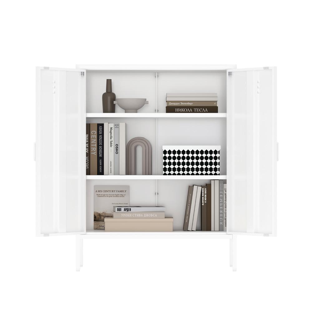 Manhattan Comfort - Naomi 31.5 Accent Cabinet with 3 Adjustable Shelves in White - AF006-WH veiw 8