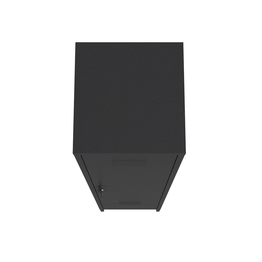 Manhattan Comfort - 2-Piece Naomi Accent Cabinet and Storage Cabinet with 8 Adjustable Shelves in Black - 2-AF067-BK veiw 4