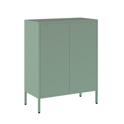 Manhattan Comfort - 2-Piece Naomi Accent Cabinet and Storage Cabinet with 8 Adjustable Shelves in Green - 2-AF067-GR veiw 6