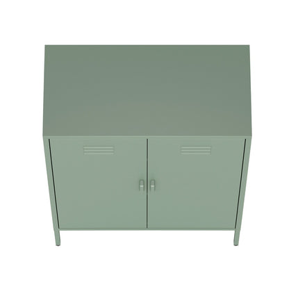 Manhattan Comfort - 2-Piece Naomi Accent Cabinet and Storage Cabinet with 8 Adjustable Shelves in Green - 2-AF067-GR veiw 7