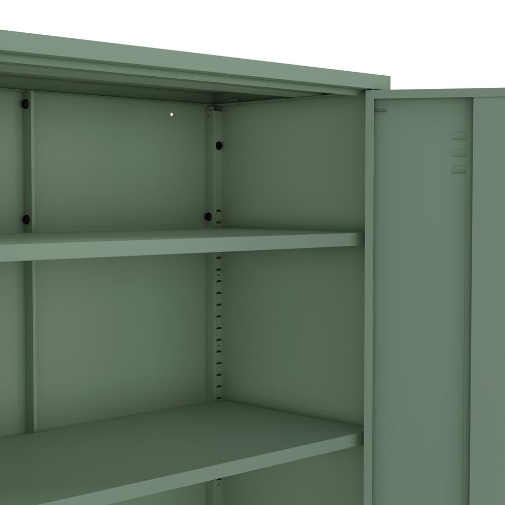 Manhattan Comfort - 2-Piece Naomi Accent Cabinet and Storage Cabinet with 8 Adjustable Shelves in Green - 2-AF067-GR veiw 9
