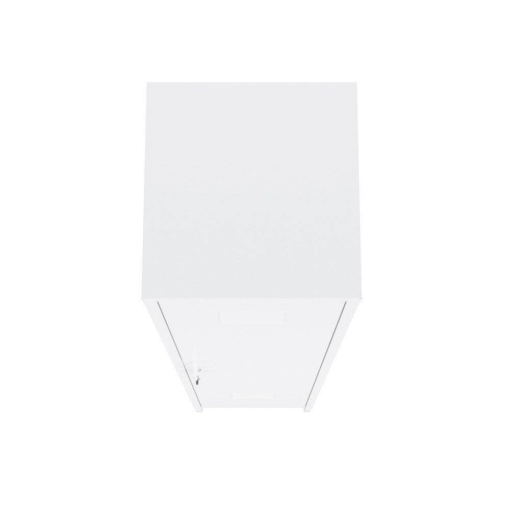 Manhattan Comfort - 2-Piece Naomi Accent Cabinet and Storage Cabinet with 8 Adjustable Shelves in White - 2-AF067-WH veiw 4