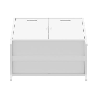 Manhattan Comfort - 2-Piece Naomi Accent Cabinet and Storage Cabinet with 8 Adjustable Shelves in White - 2-AF067-WH veiw 8
