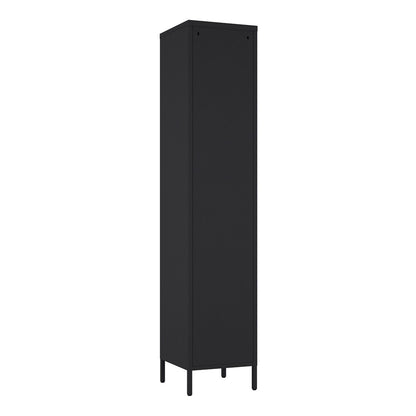 Manhattan Comfort - Naomi 15 Single Locker Storage Cabinet with 5 Adjustable Shelves in Black - AF007-BK veiw 4