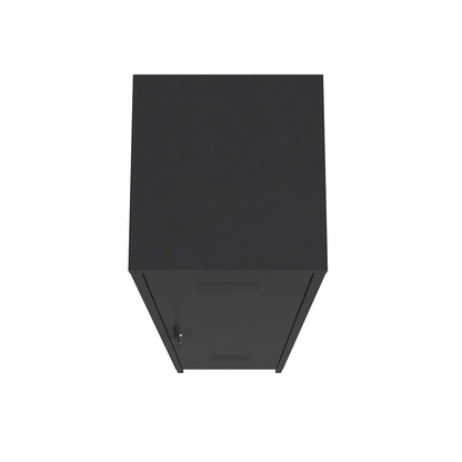 Manhattan Comfort - Naomi 15 Single Locker Storage Cabinet with 5 Adjustable Shelves in Black - AF007-BK veiw 5