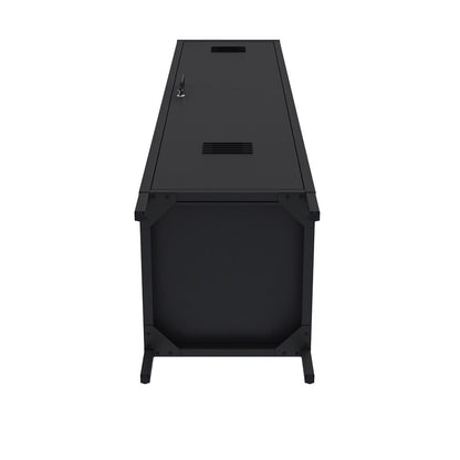 Manhattan Comfort - Naomi 15 Single Locker Storage Cabinet with 5 Adjustable Shelves in Black - AF007-BK veiw 6