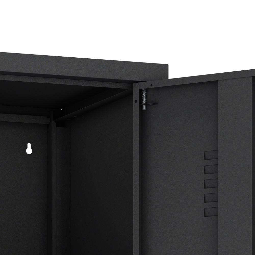 Manhattan Comfort - Naomi 15 Single Locker Storage Cabinet with 5 Adjustable Shelves in Black - AF007-BK veiw 7