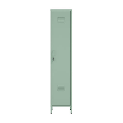 Manhattan Comfort - Naomi 15 Single Locker Storage Cabinet with 5 Adjustable Shelves in Green - AF007-GR veiw 1