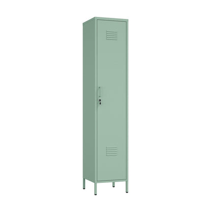 Manhattan Comfort - Naomi 15 Single Locker Storage Cabinet with 5 Adjustable Shelves in Green - AF007-GR veiw 2