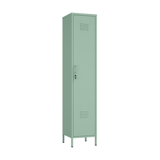 Manhattan Comfort - Naomi 15 Single Locker Storage Cabinet with 5 Adjustable Shelves in Green - AF007-GR veiw 2